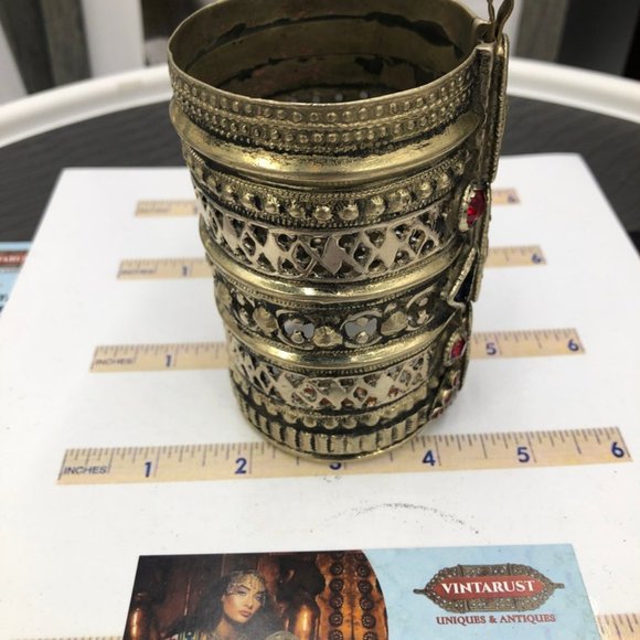 single  cuff  Afghan Vintage Handcuff, Cuff Bracelet, Boho Style, Boho Jewelry, - Picture 8 of 13